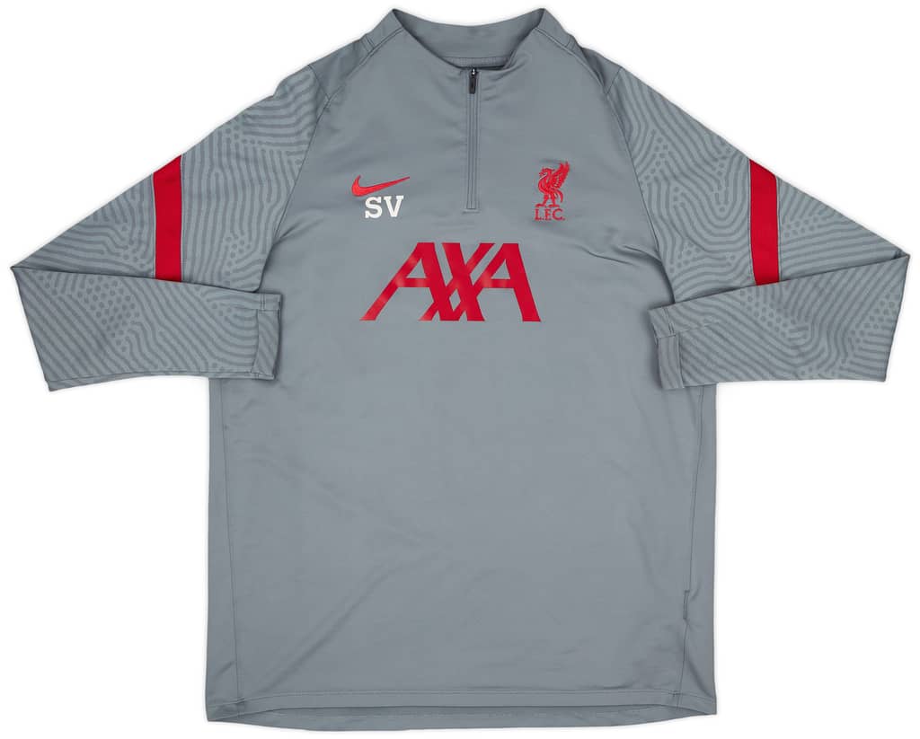 2020-21 Liverpool Staff Issue Nike 1/4 Zip Drill Top SV - 8/10 - (XL)