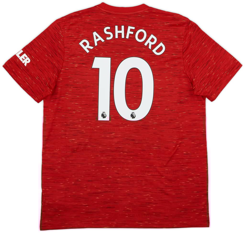 2020-21 Manchester United Home Shirt Rashford #10 - 9/10 - (XL)