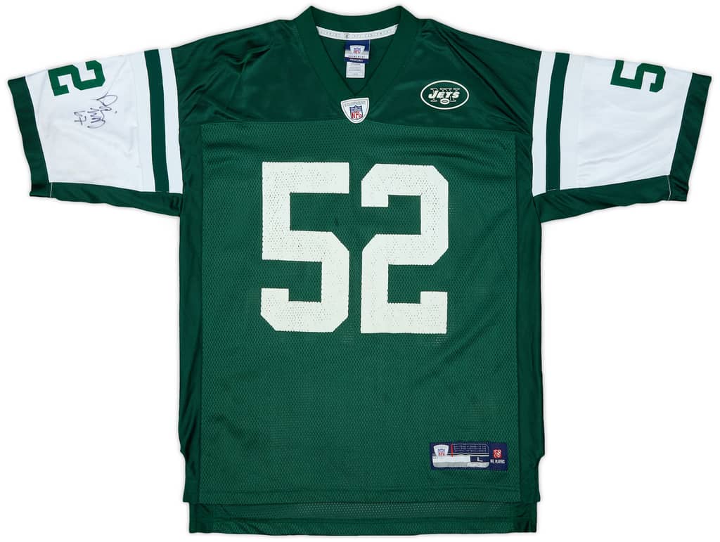 2007 New York Jets Harris #52 Reebok On Field Home Jersey - 7/10 - (L)