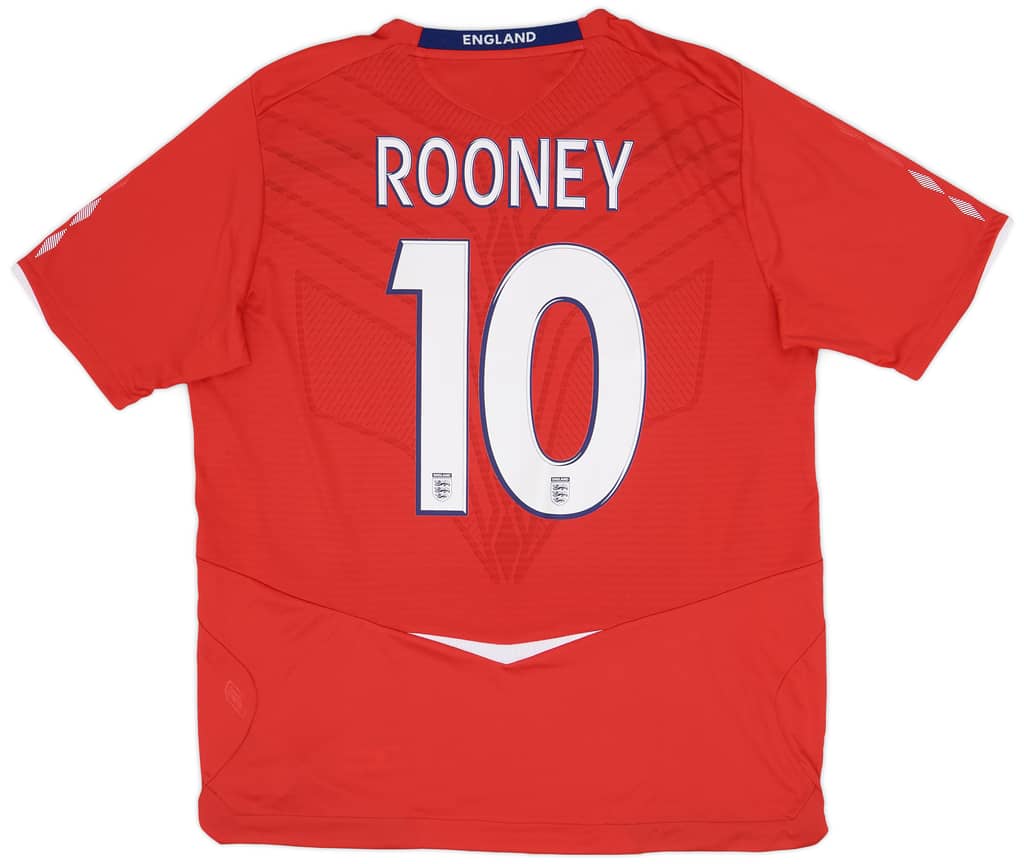 2008-10 England Away Shirt Rooney #10 - 8/10 - (XL)