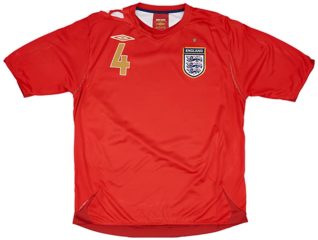 2006-08 England Away Shirt Gerrard #4 - 5/10 - (XL)
