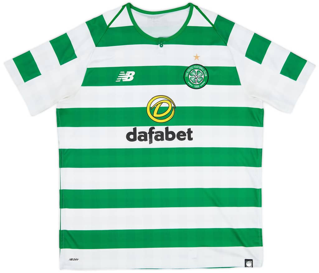 2018-19 Celtic Home Shirt - 8/10 - (XL)