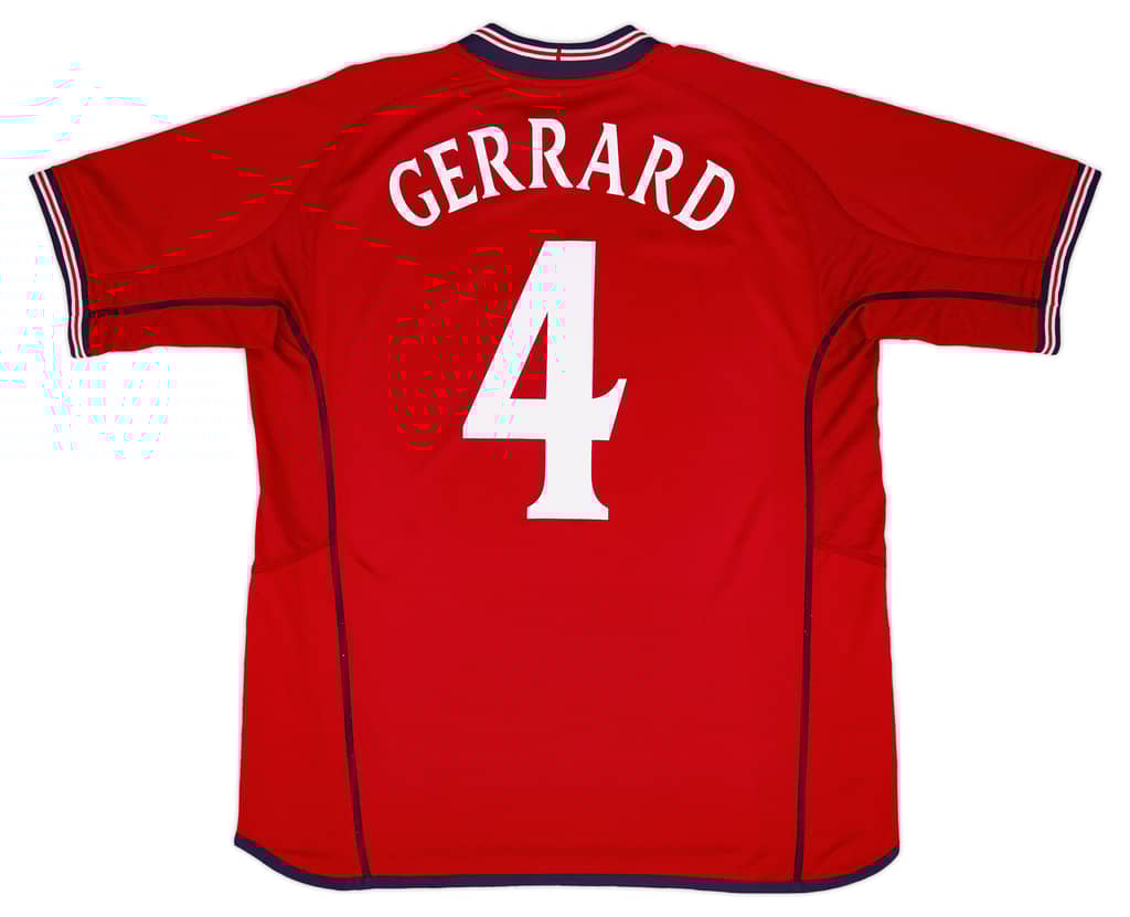 2002-04 England Away Shirt Gerrard #4 - 8/10 - (S)