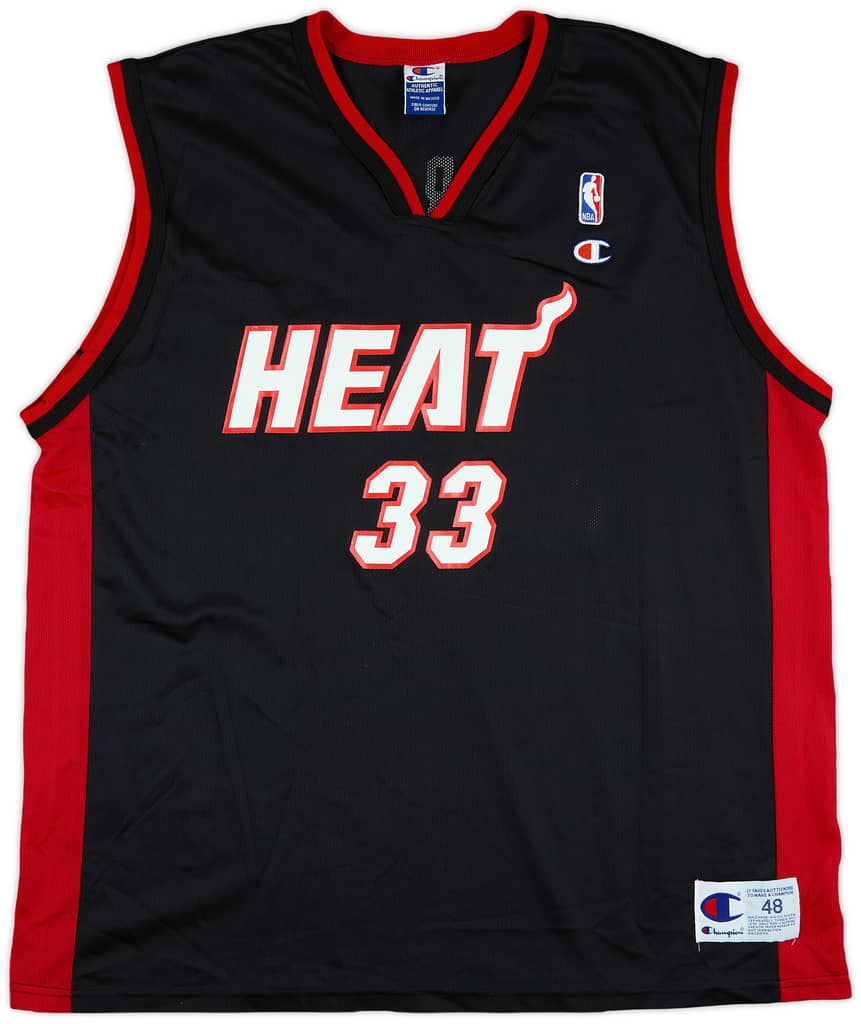 2000-02 Miami Heat Mourning #33 Champion Away Jersey - 9/10 - (XL)