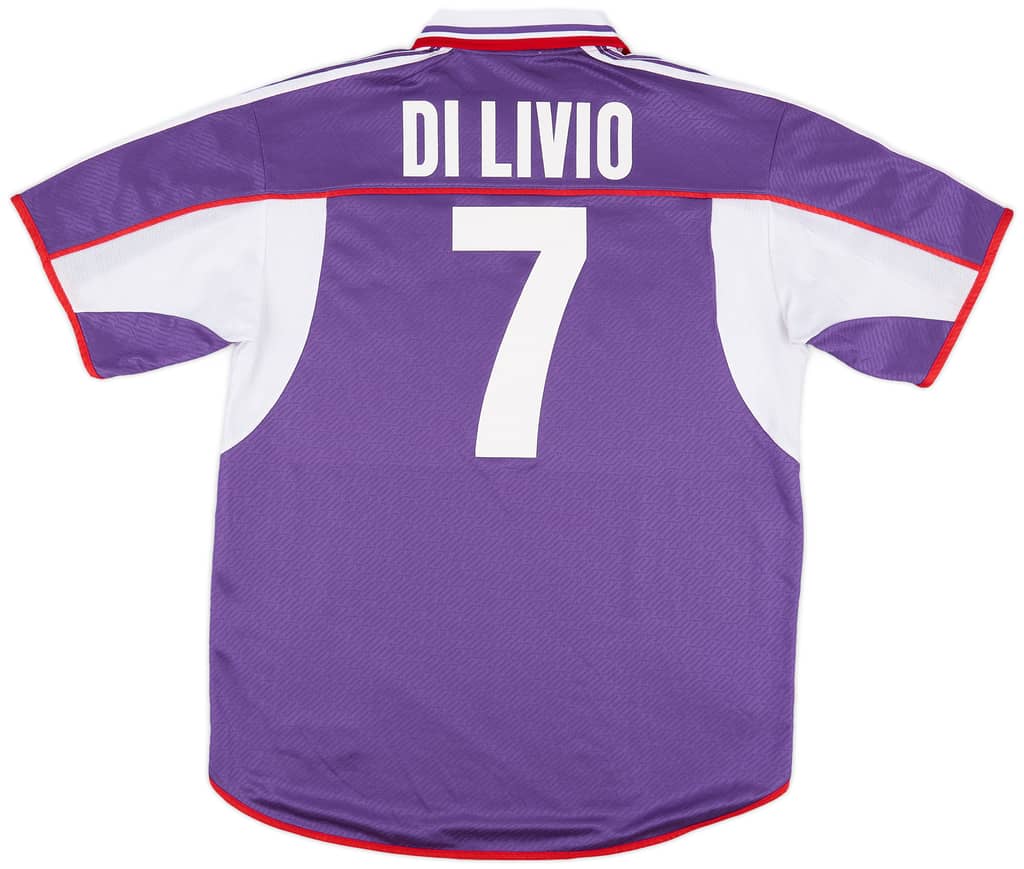 2001-02 Fiorentina Match Issue Home Shirt Di Livio #7