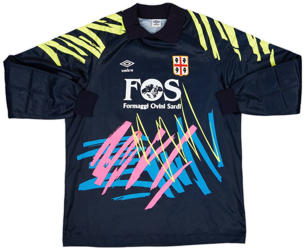 1991-92 Cagliari GK Shirt - 8/10 - (XL)