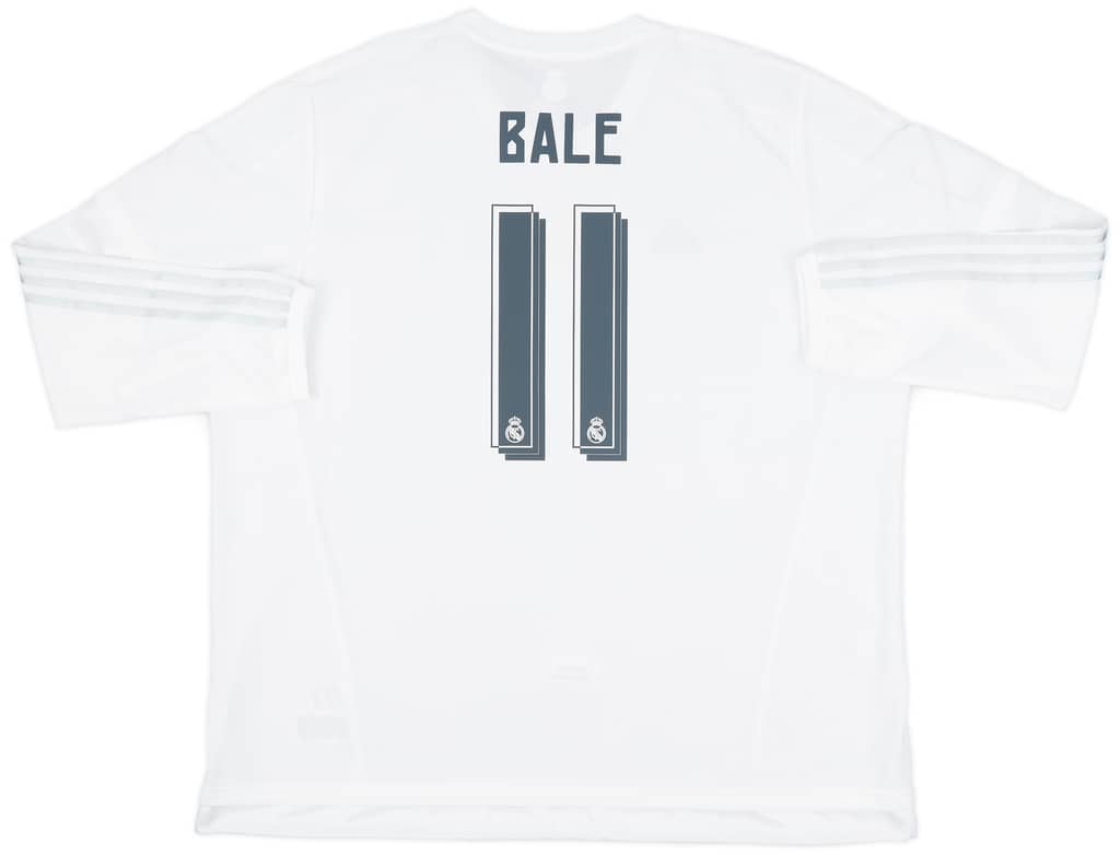 2015-16 Real Madrid Home L/S Shirt Bale #11 (3XL)