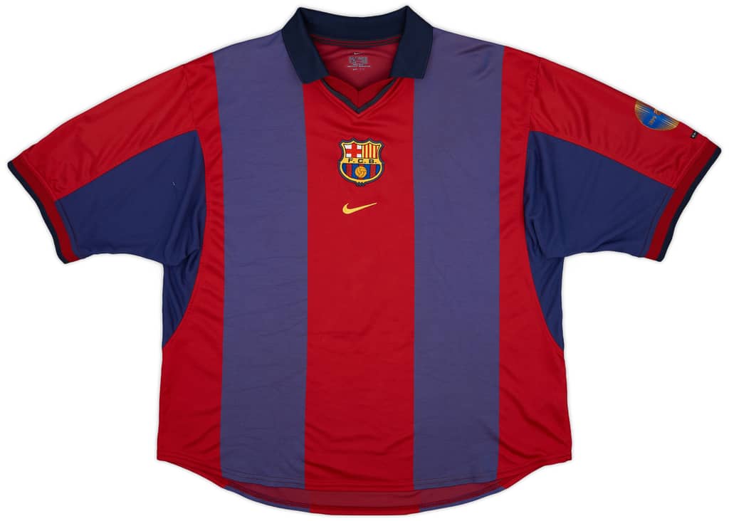 2000-01 Barcelona Home Shirt Rivaldo #10 - 5/10 - (XL)