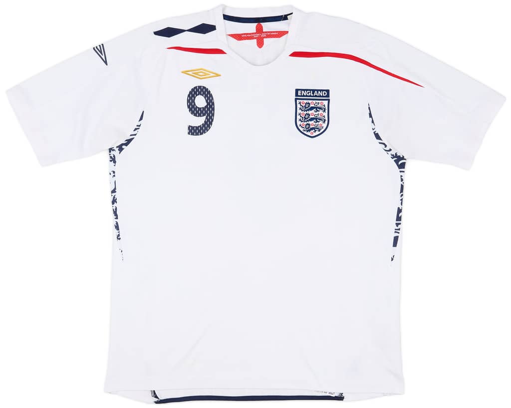 2007-09 England Home Shirt Rooney #9 - 6/10 - (XL)