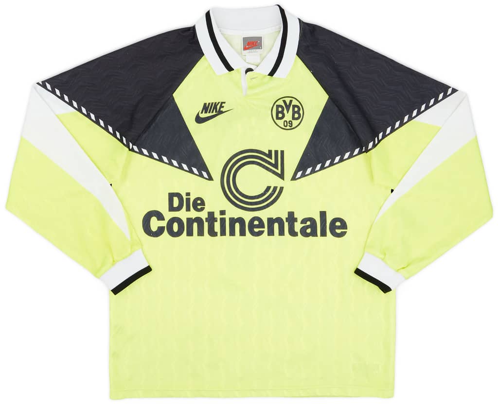 1990-91 Borussia Dortmund Home L/S Shirt #4 - 6/10 - (S)