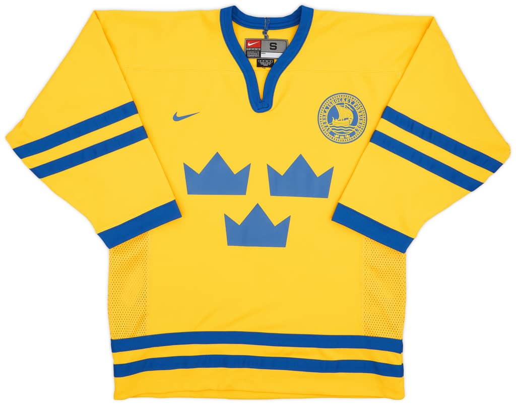 2000-04 Sweden National Hockey Team Nike Home Jersey - 9/10 - (S)