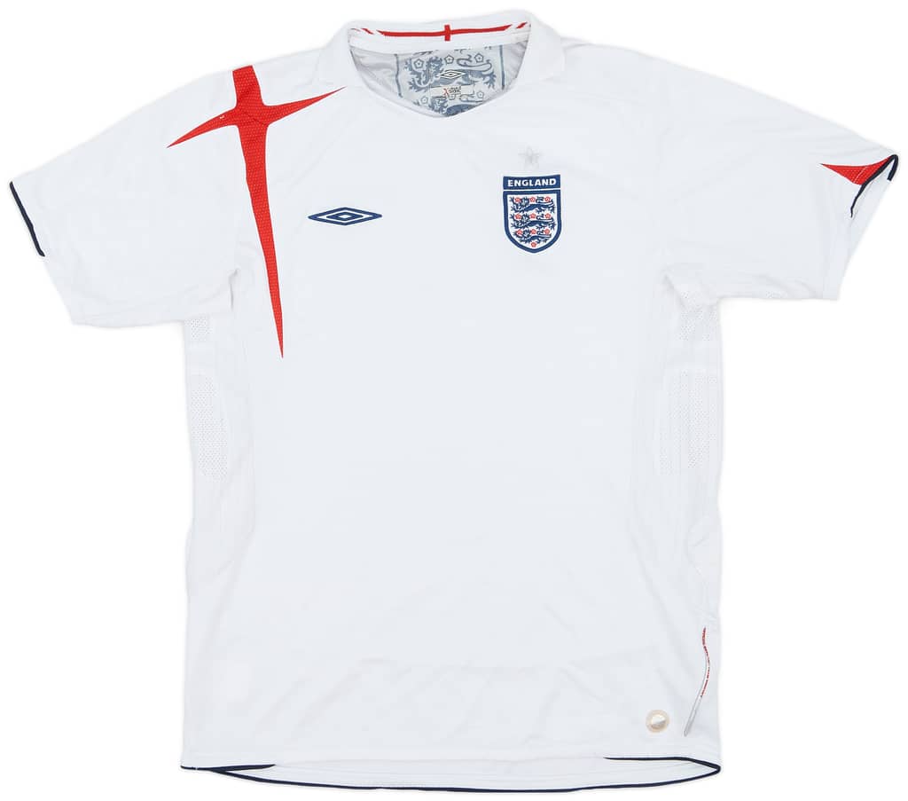 2005-07 England Home Shirt - 6/10 - (XL.Boys)
