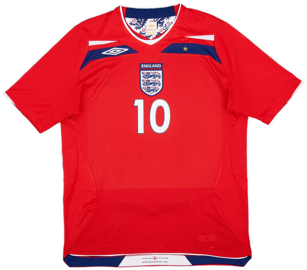 2008-10 England Away Shirt Rooney #10 - 8/10 - (L)