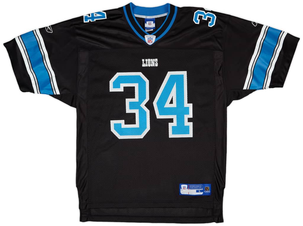 2005-06 Detroit Lions Jones #34 Reebok On Field Alternate Jersey - 9/10 - (L)