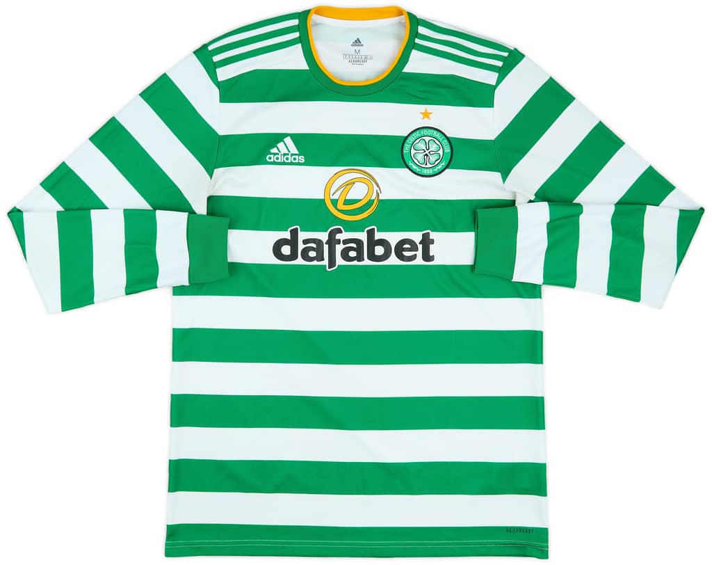 2020-21 Celtic Home L/S Shirt - 8/10 - (M)