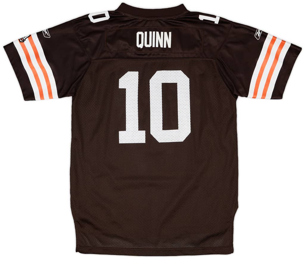 2007 Cleveland Browns Quinn #10 Reebok On Field Home Jersey - 9/10 - (XL.Boys)