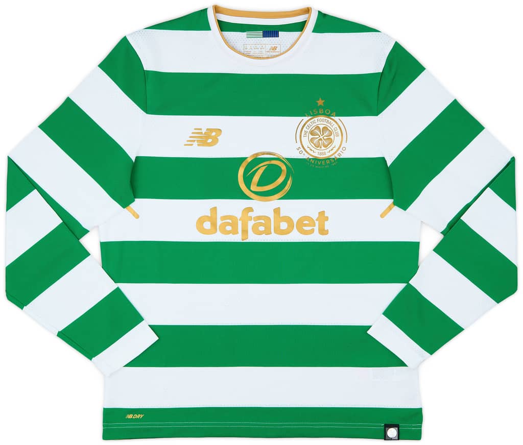 2017-18 Celtic 'Lisbon Lions 50th Anniversary' Home L/S Shirt - 9/10 - (S)