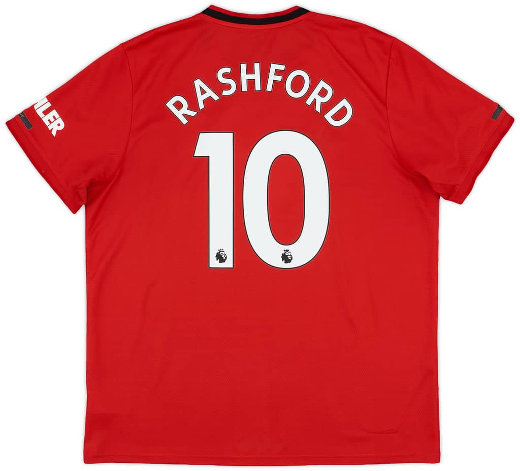 2019-20 Manchester United Home Shirt Rashford #10 - 9/10 - (XL)