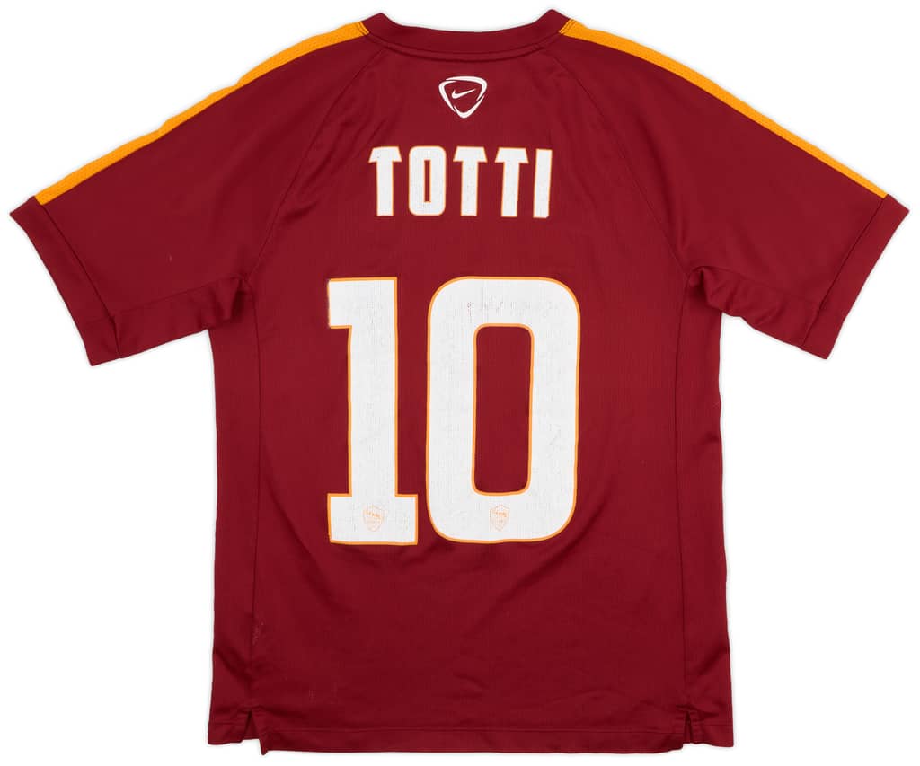 2014-15 Roma Home Shirt Totti #10 - 6/10 - (M)