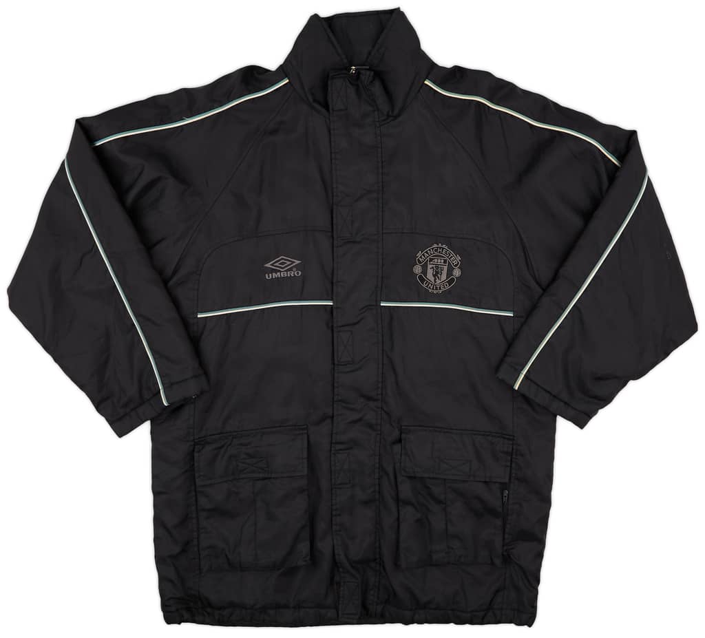 2000-01 Manchester United Umbro Padded Bench Coat - 9/10 - (L)
