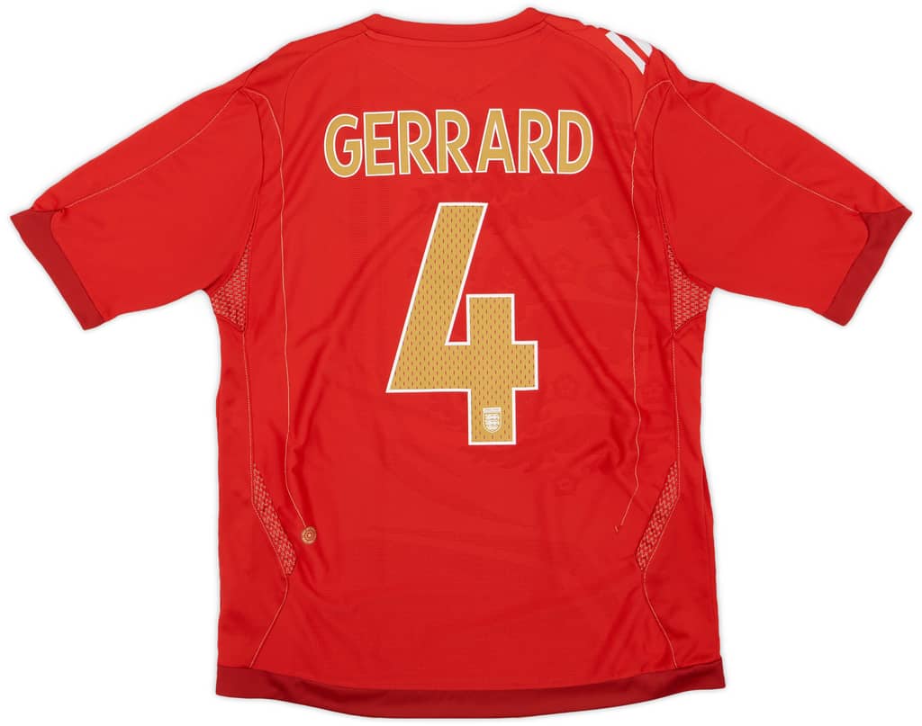 2006-08 England Away Shirt Gerrard #4 - 5/10 - (L)