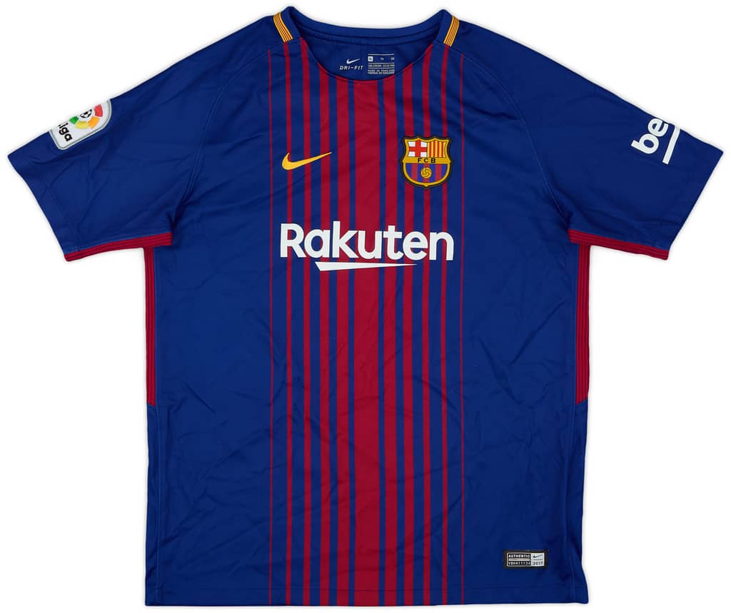 2017-18 Barcelona Home Shirt - 8/10 - (XL.Boys)