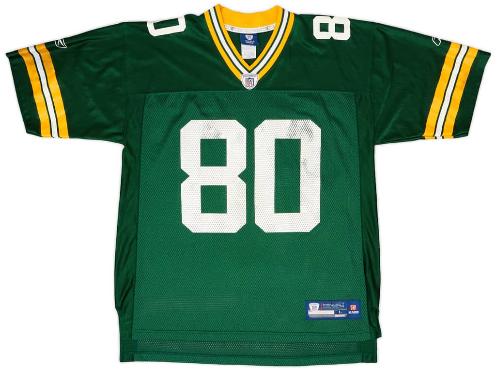 2008-11 Green Bay Packers Driver #80 Reebok On Field Home Jersey - 5/10 - (L)