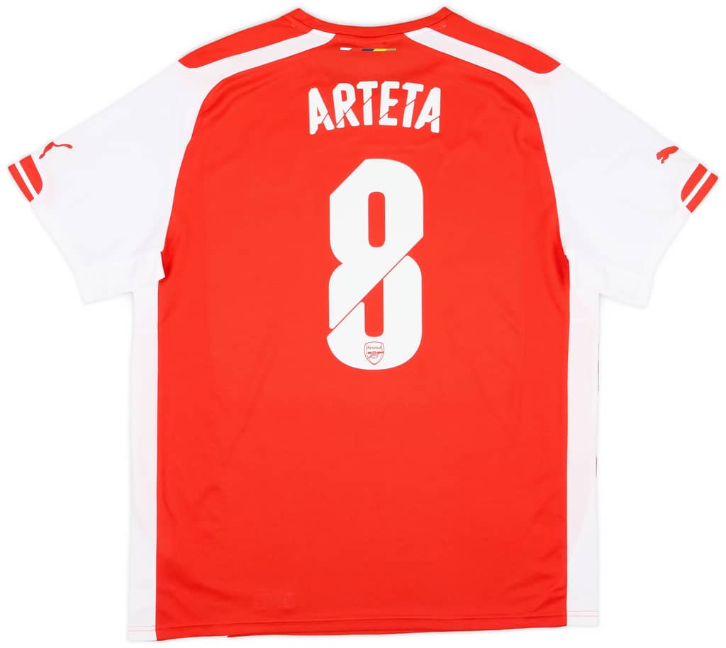 2014-15 Arsenal Home Shirt Arteta #8 - 8/10 - (S)