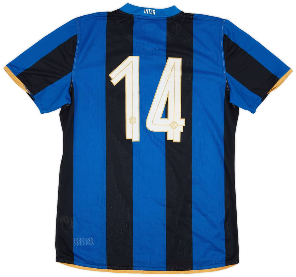 2008-09 Inter Milan Match Issue Home Shirt #14