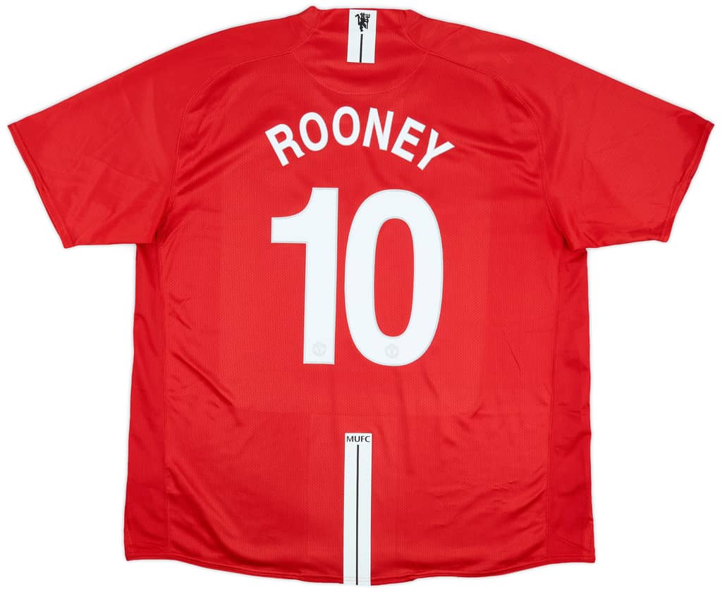 2007-09 Manchester United Home Shirt Rooney #10 - 10/10 - (3XL)