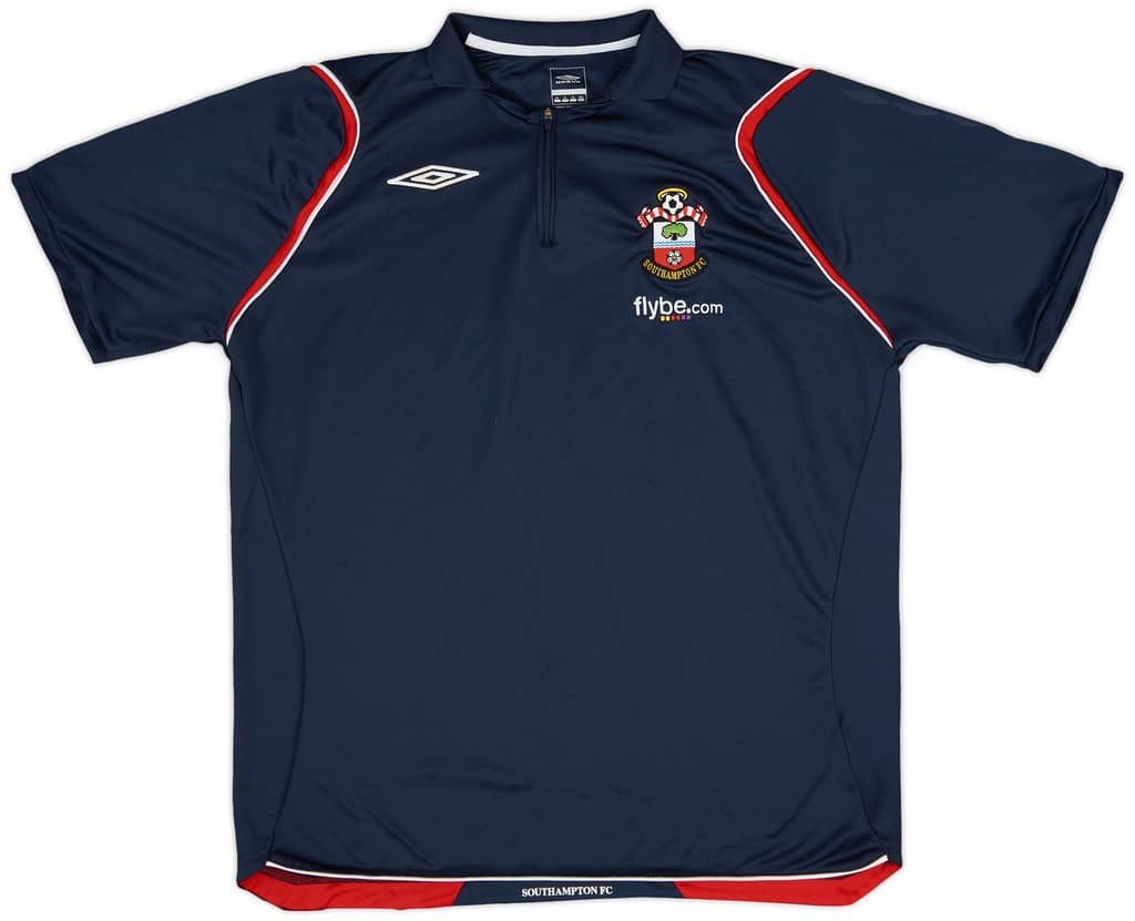 2008-09 Southampton Umbro 1/4 Zip Polo Shirt - 8/10 - (XL)