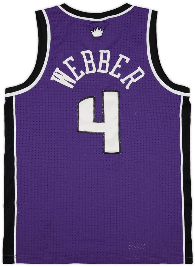 2002-04 Sacramento Kings Webber #4 Nike Swingman Away Jersey - 8/10 - (XL)