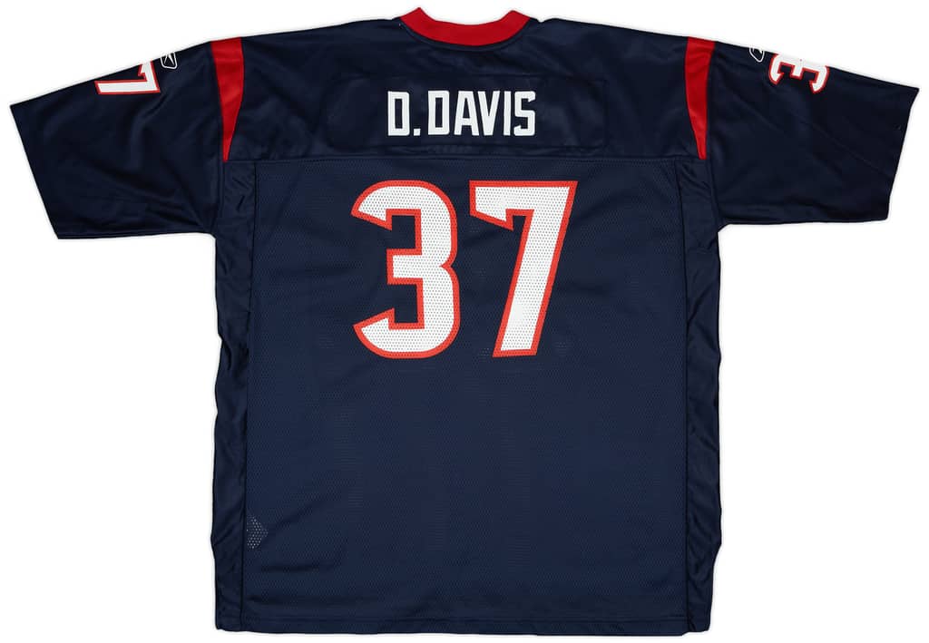 2003-04 Houston Texans D.Davis #37 Reebok On Field Home Jersey - 8/10 - (XXL)
