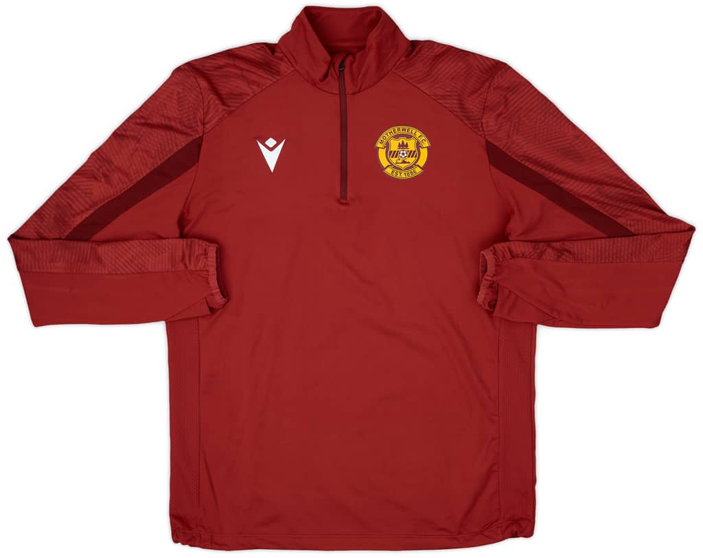 2020-21 Motherwell Macron 1/4 Zip Training Top - 9/10 - (M)