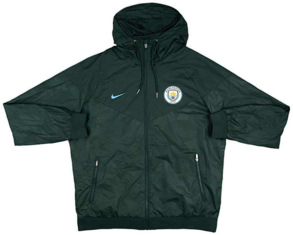2017-18 Manchester City Nike Hooded Rain Jacket - 8/10 - (L)