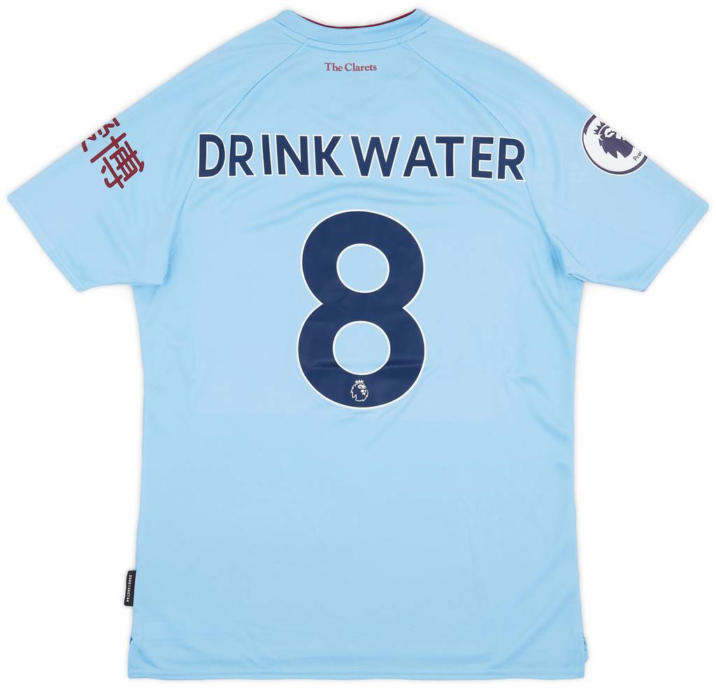 2019-20 Burnley Match Issue Away Shirt Drinkwater #8