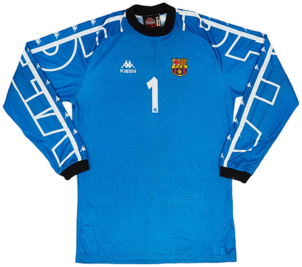 1997-98 Barcelona GK Shirt Vitor Baia #1 - 6/10 - (L.Boys)