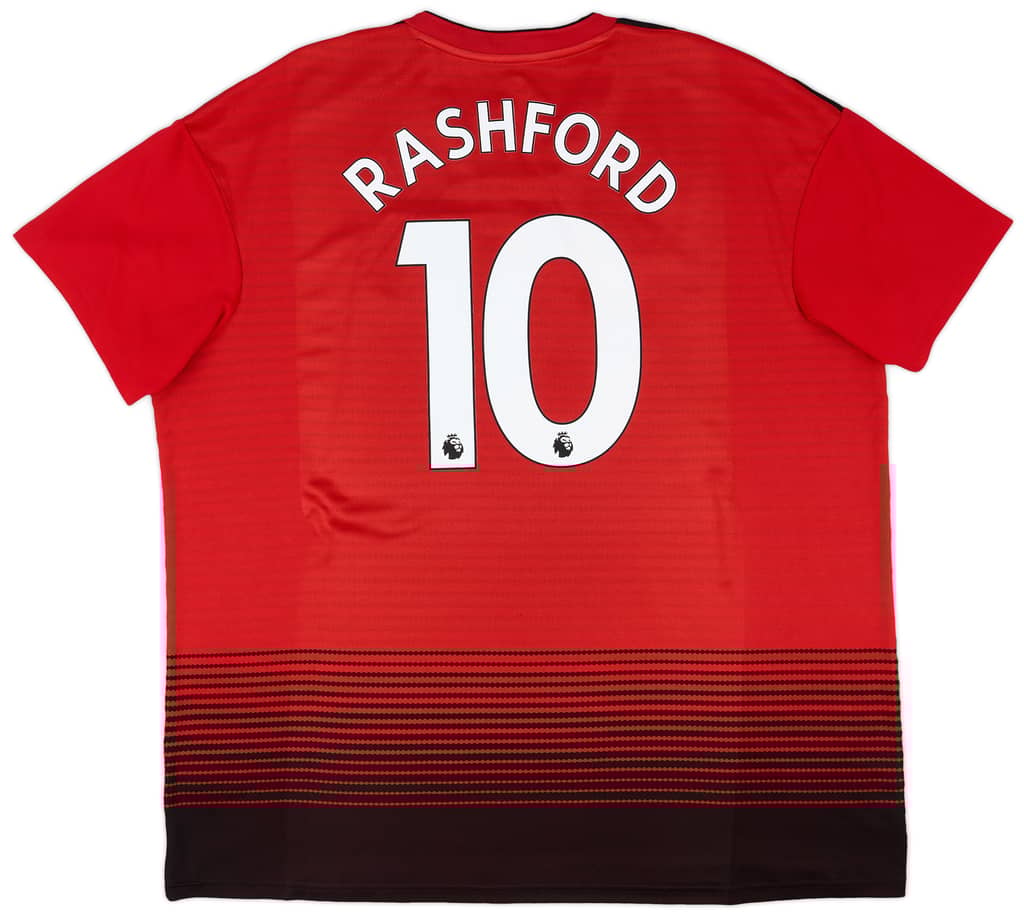 2018-19 Manchester United Home Shirt Rashford #10 - 7/10 - (XXL)