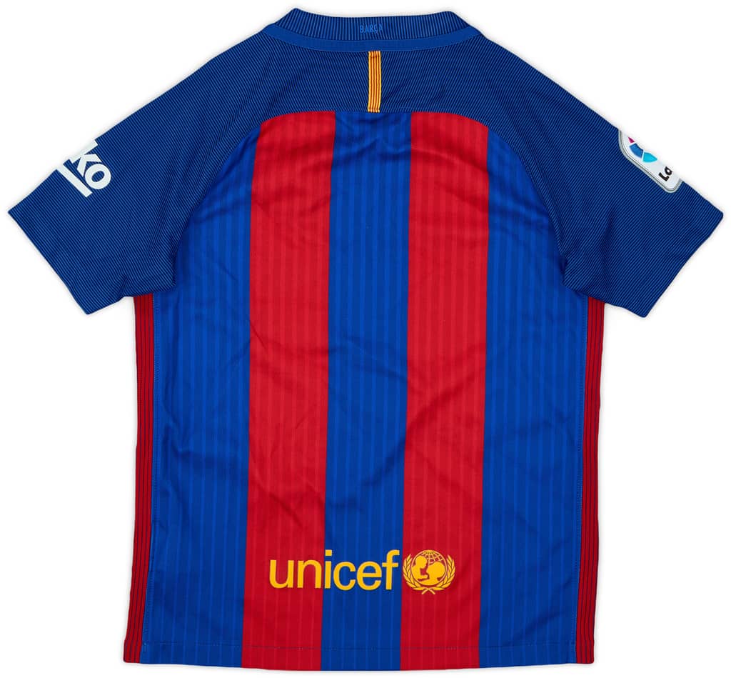 2016-17 Barcelona Home Shirt - 9/10 - (S.Boys)