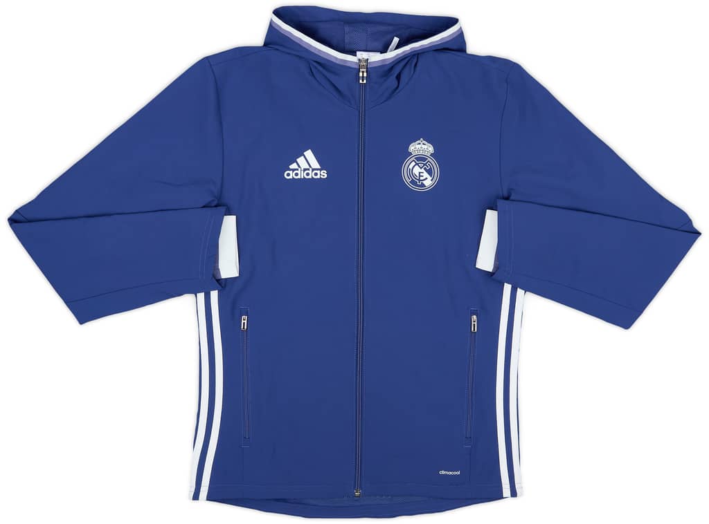 2016-17 Real Madrid adidas Hooded Track Jacket - 8/10 - (XS)