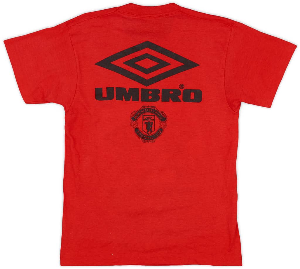 1998-00 Manchester United Umbro 'Soccer Scheme' Cotton Tee - 7/10 - (S)