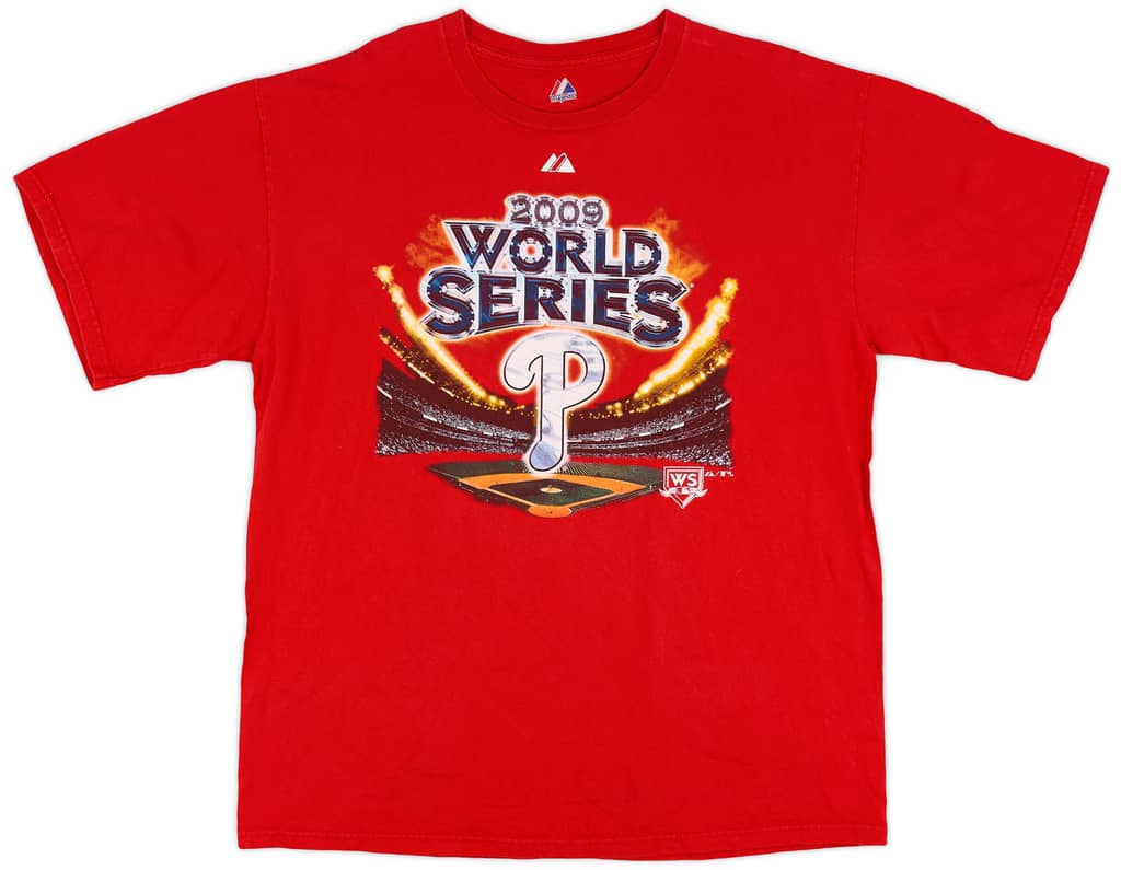2009 Philadelphia Phillies World Series Majestic Tee - 8/10 - (L)