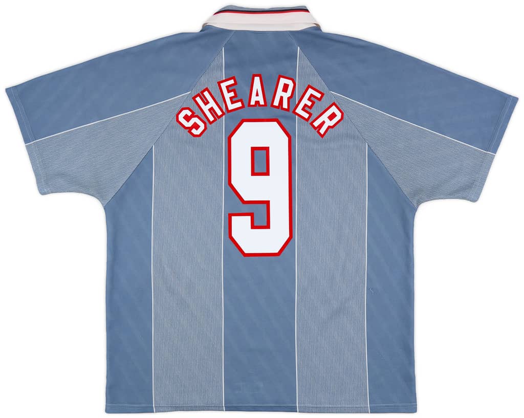 1996-97 England Away Shirt Shearer #9 - 8/10 - (XL)