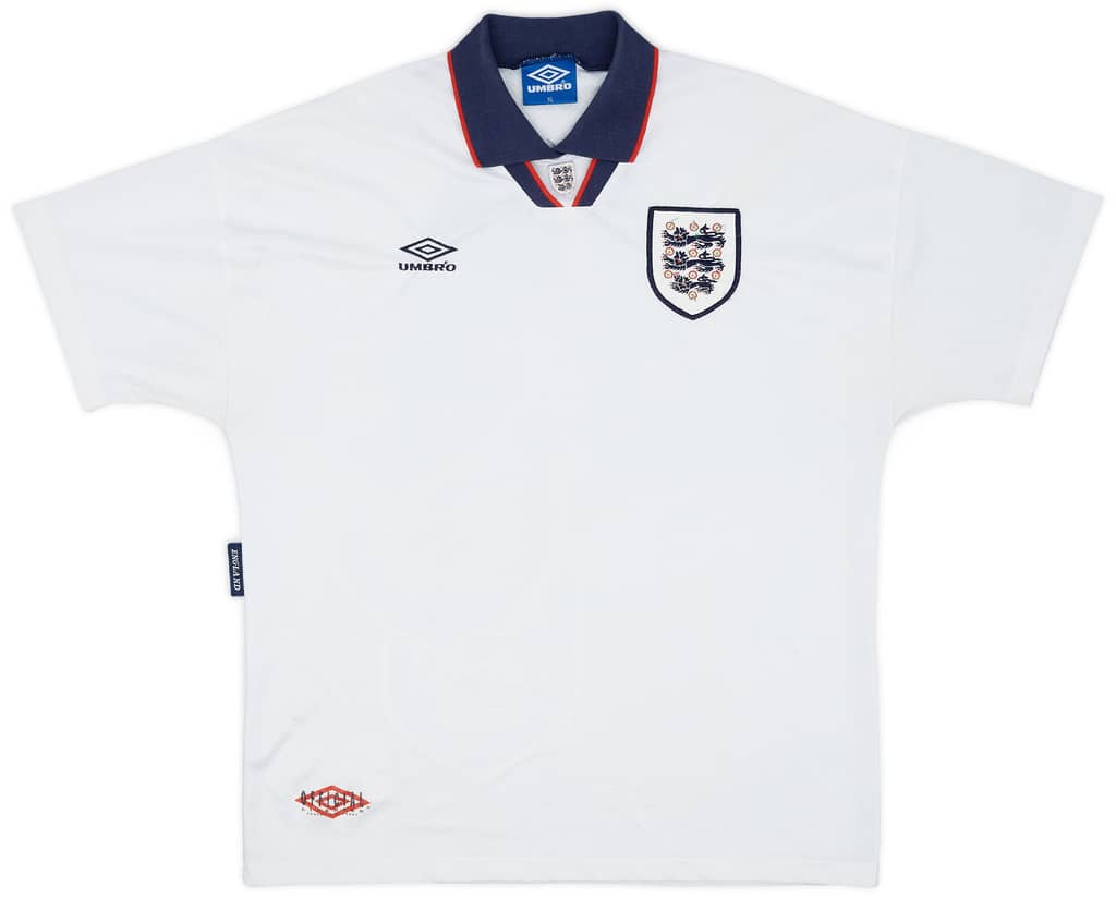 1993-95 England Home Shirt - 7/10 - (XL)