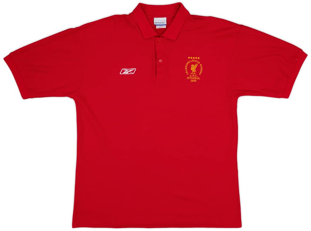 2005-06 Liverpool Reebok CL Winners Polo Shirt - 7/10 - (L)