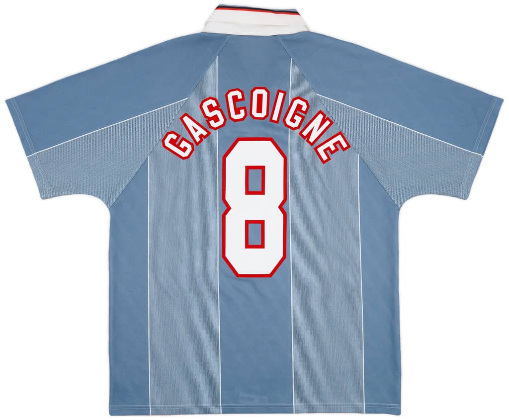 1996-97 England Away Shirt Gascoigne #8 - 9/10 - (L)