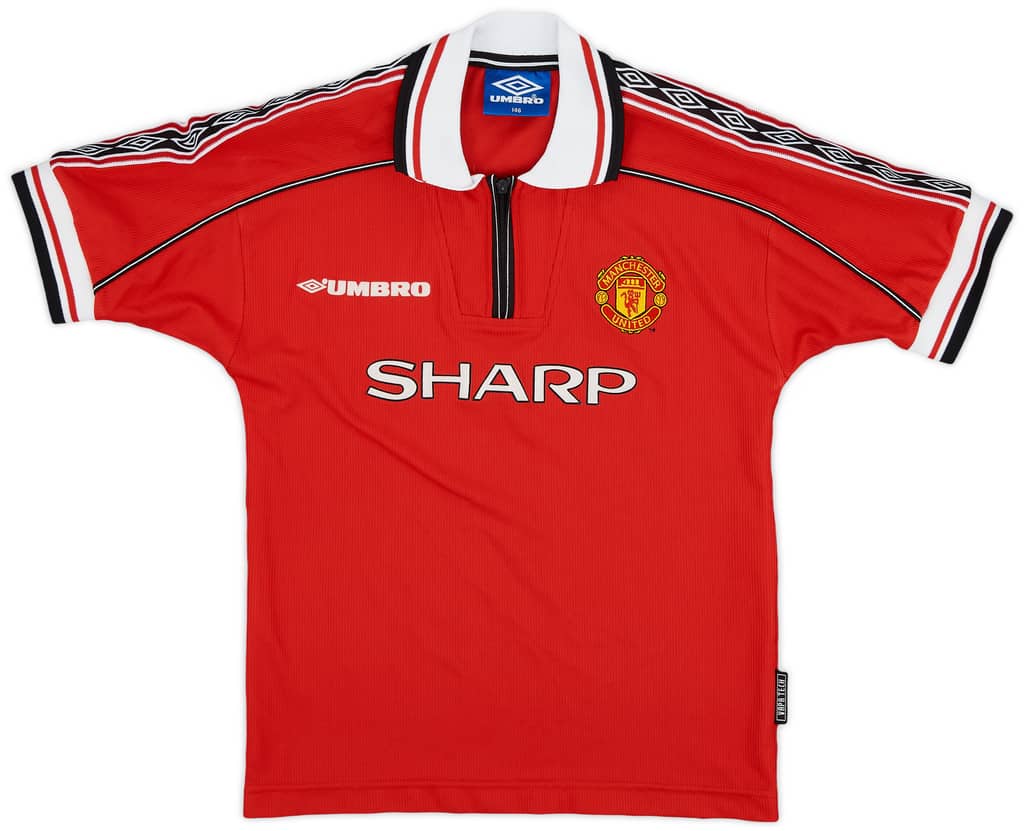 1998-00 Manchester United Home Shirt - 8/10 - (M.Boys)