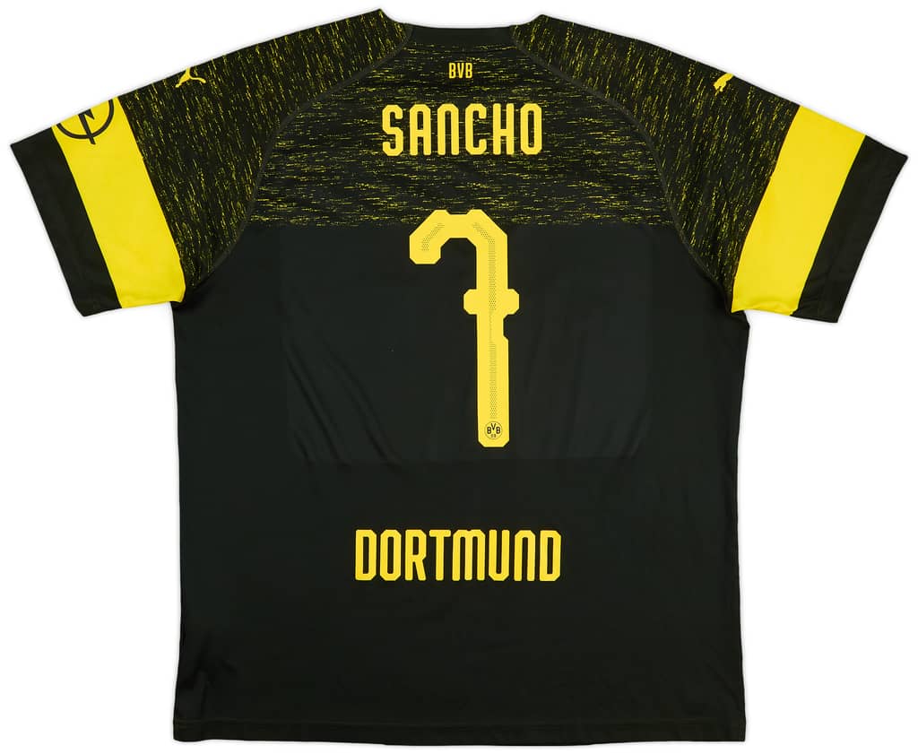 2018-19 Borussia Dortmund Away Shirt Sancho #7 - 9/10 - (XXL)