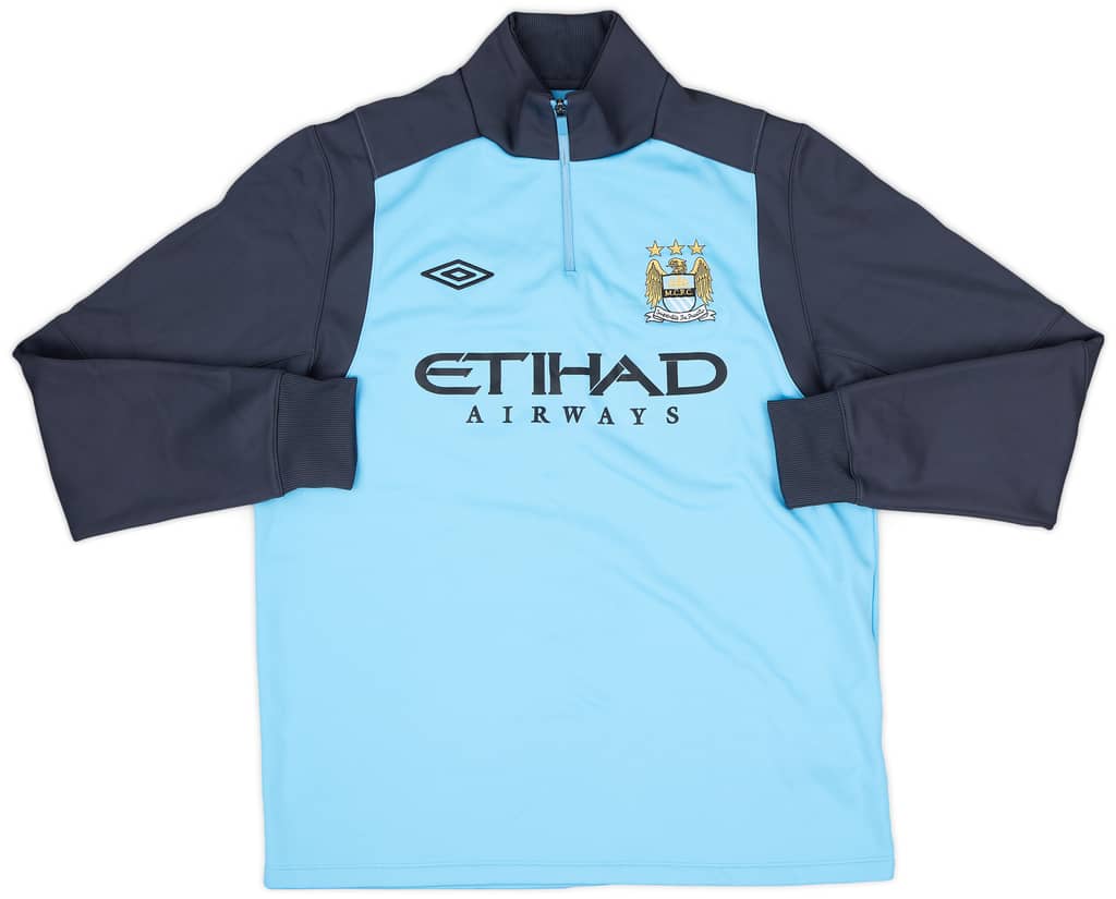 2012-13 Manchester City Umbro 1/4 Zip Drill Top - 9/10 - (L)