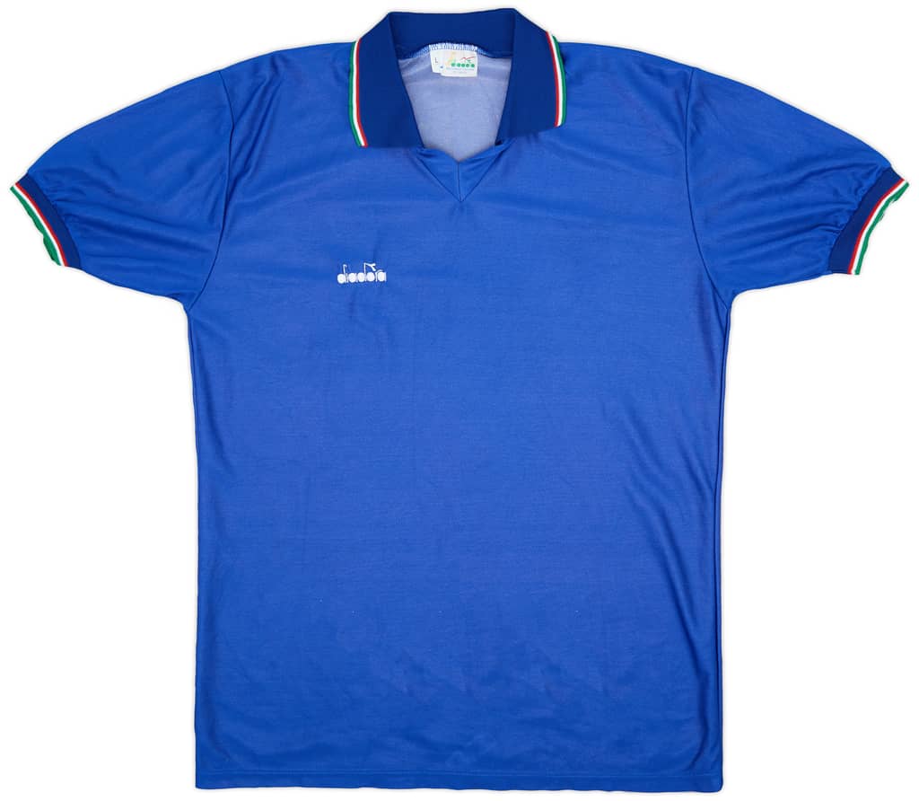 1986-91 Italy Home Diadora Template Shirt - 5/10 - (L)
